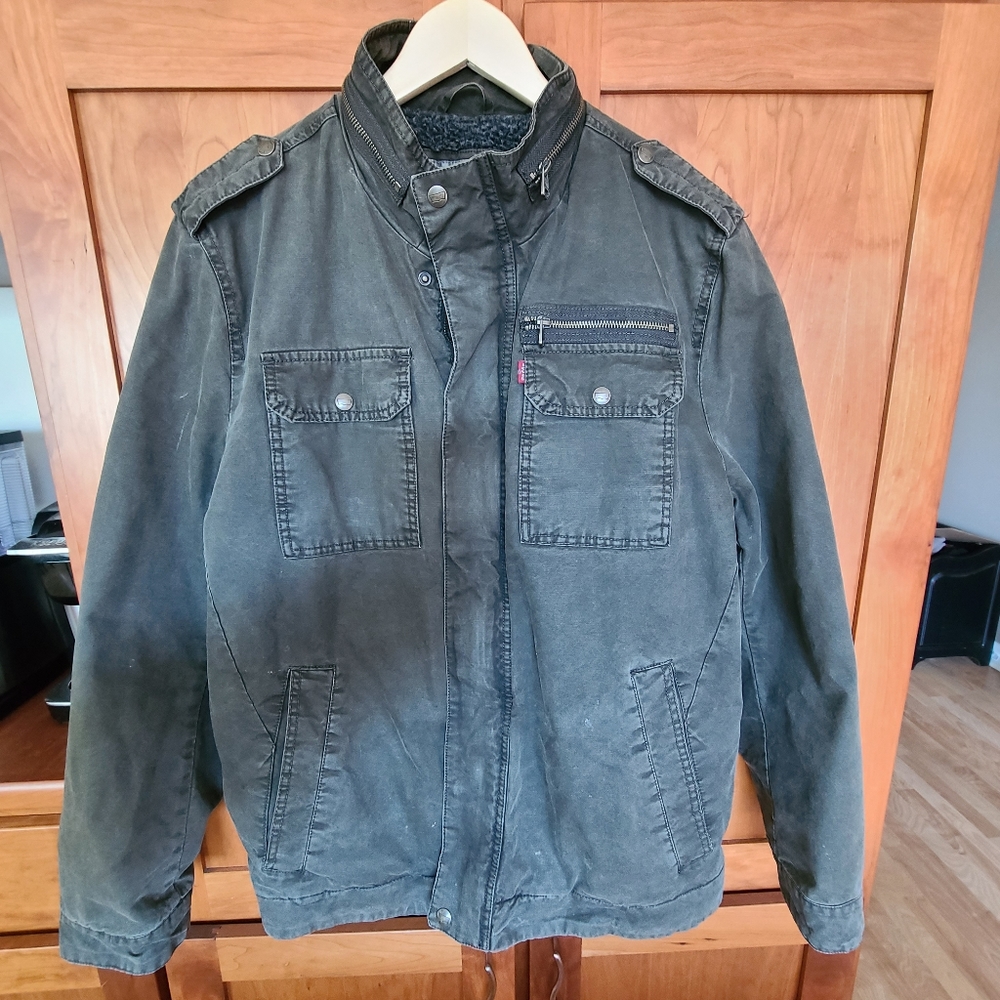 Men's Levi's sherpa lined military jacket